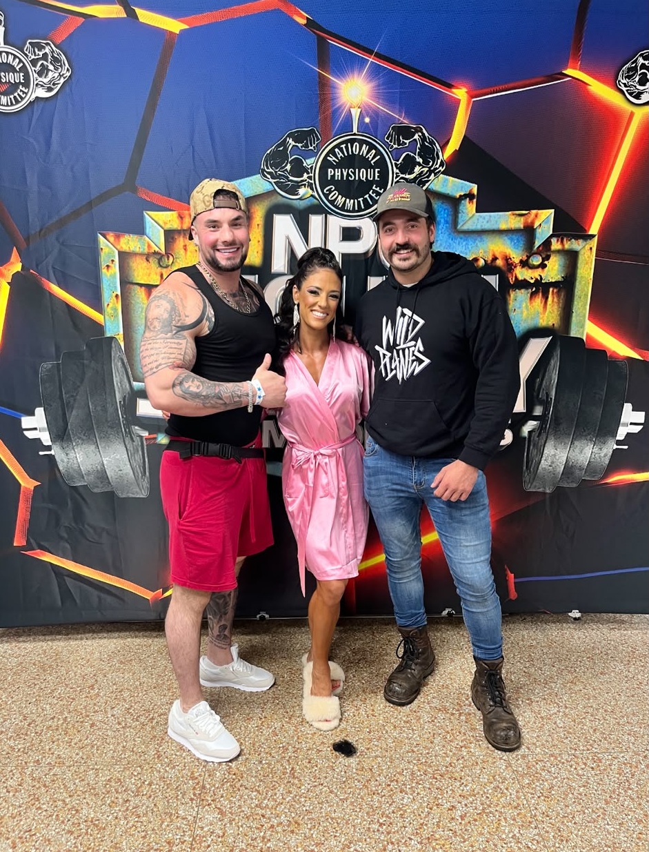 Coach Pauly with competitor at an NPC event