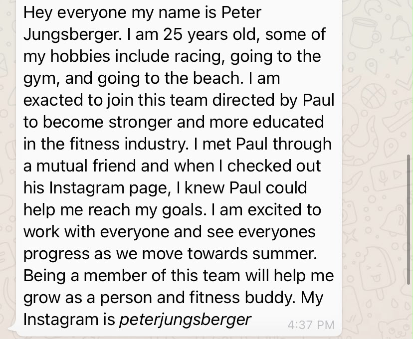 Client text testimonial 27
