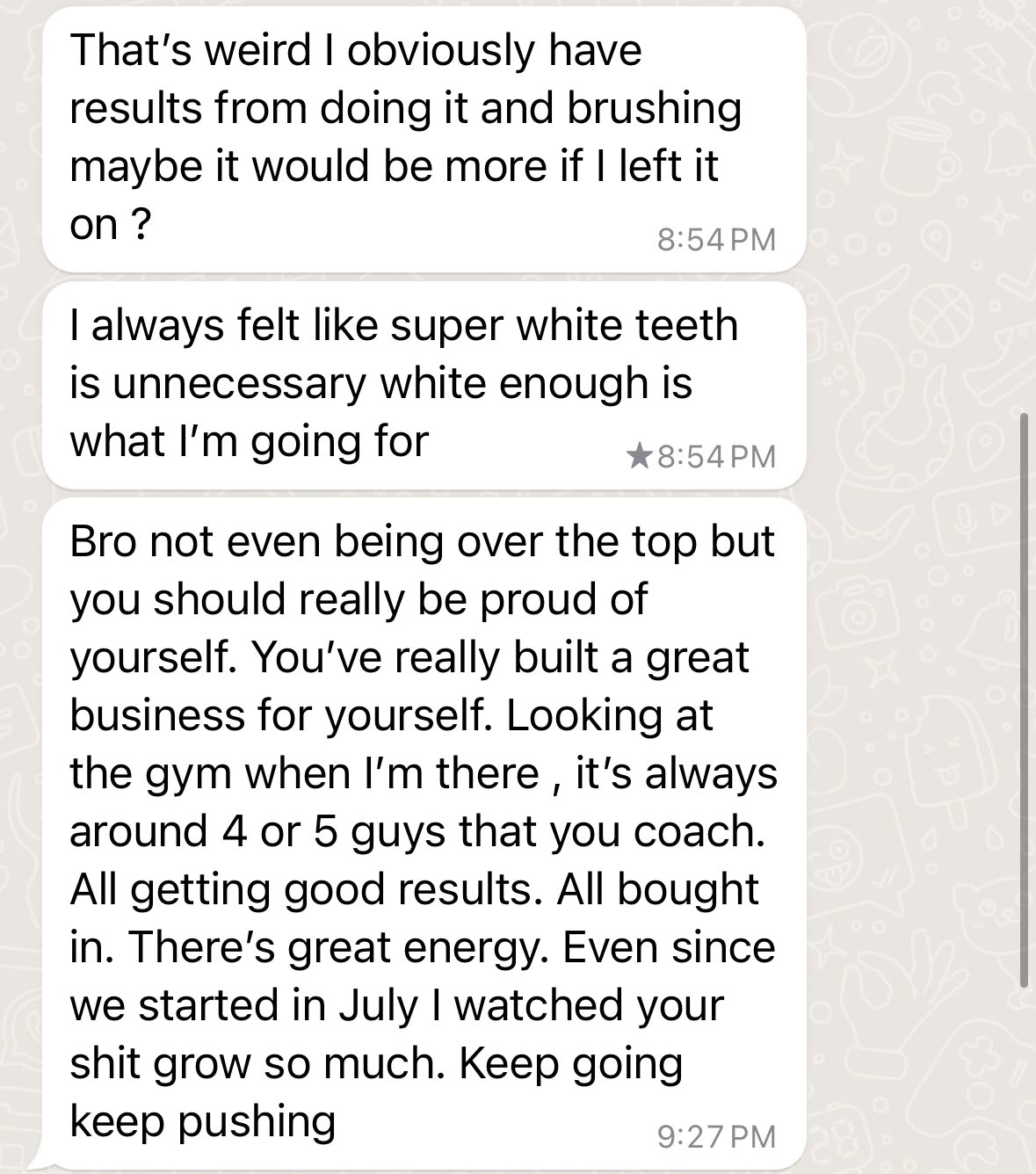 Client text testimonial 2