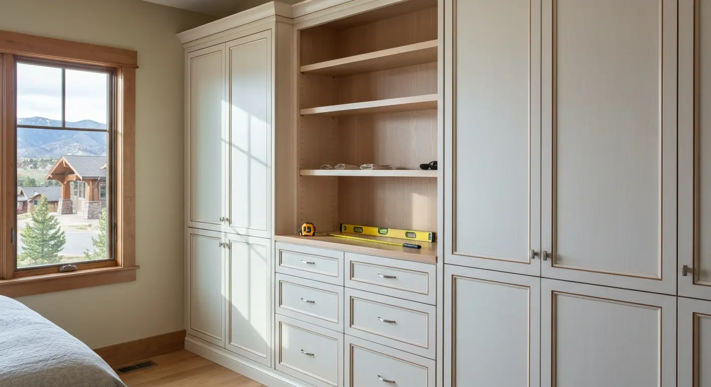 Custom built-in bedroom storage