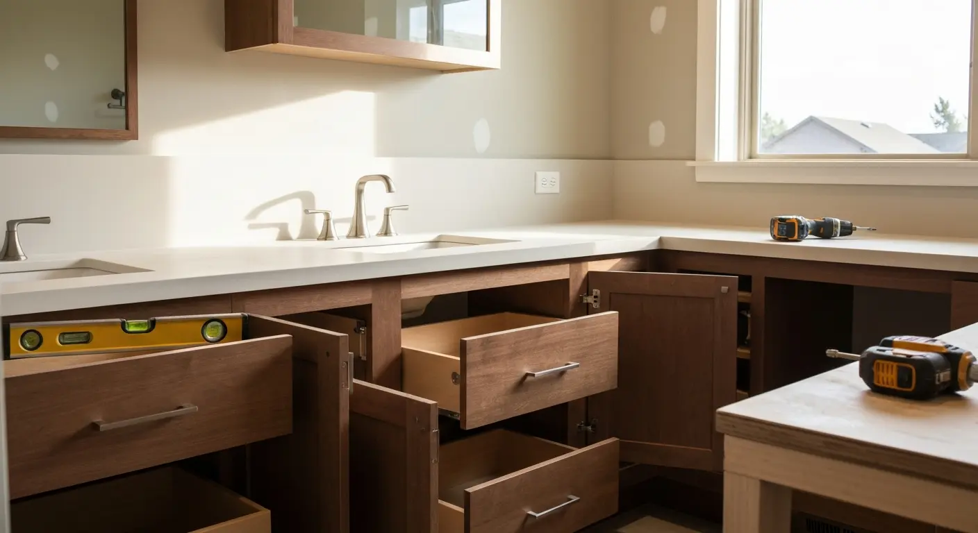Custom bathroom cabinetry
