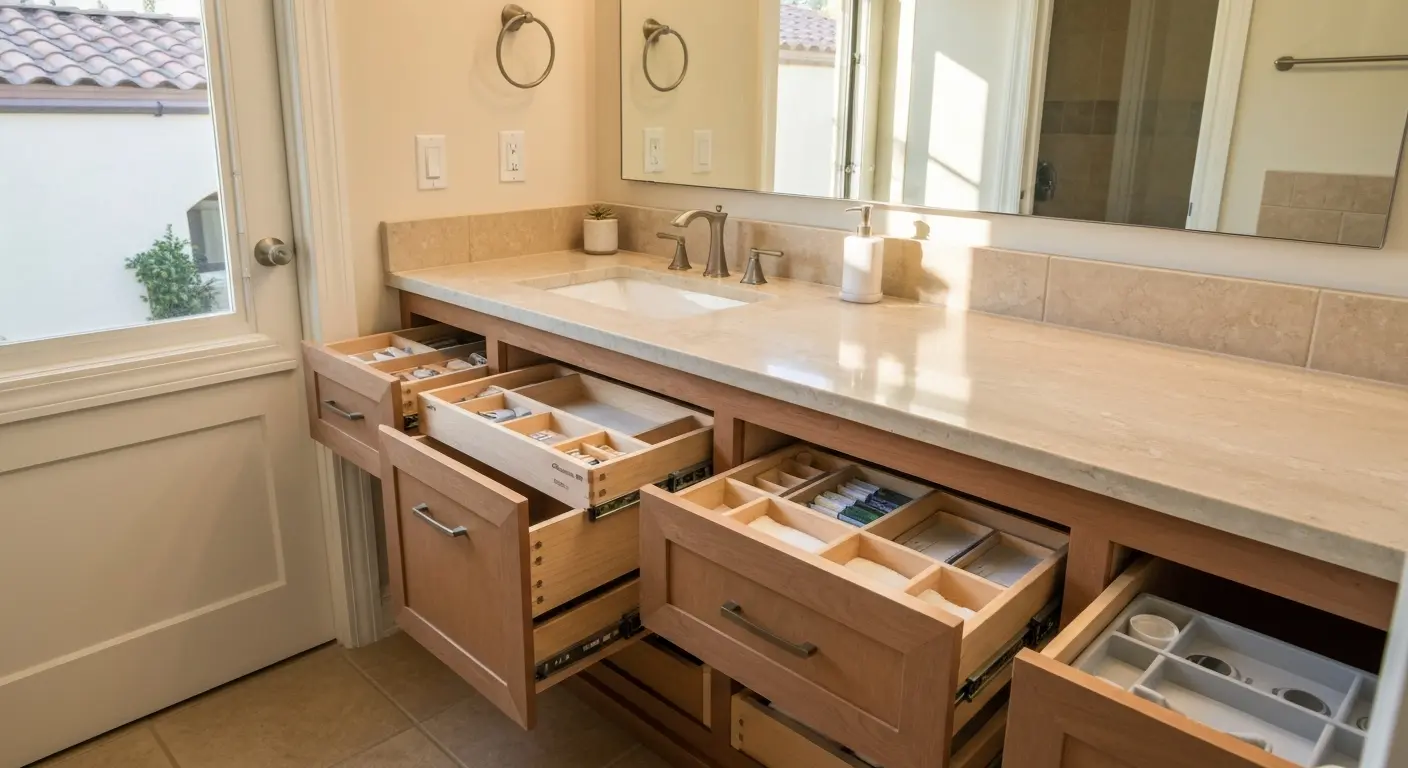 Bathroom vanity cabinetry
