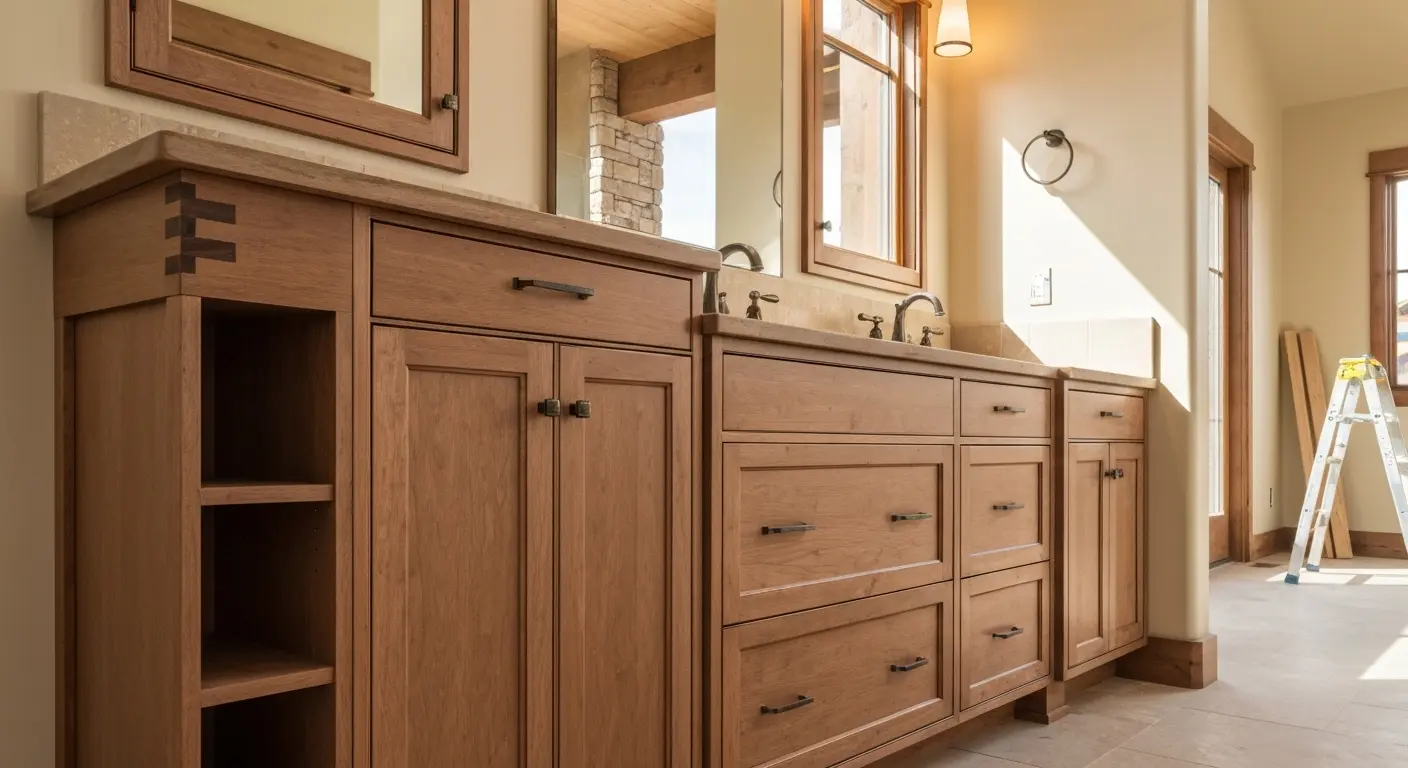 Bathroom vanity custom cabinetry