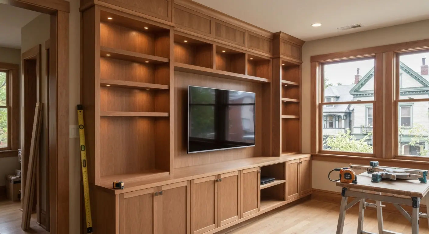 Entertainment center cabinetry