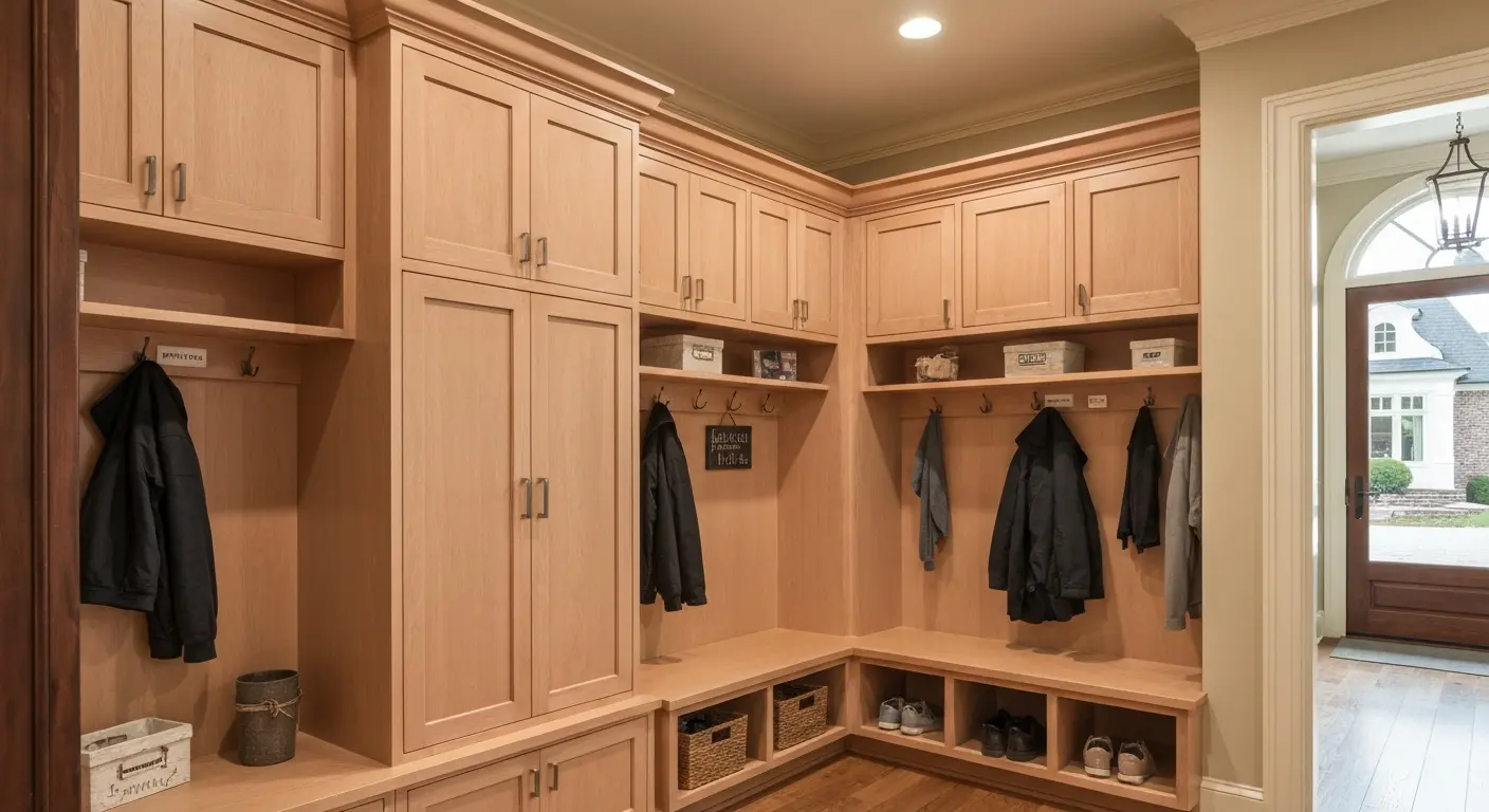 Mudroom storage cabinetry