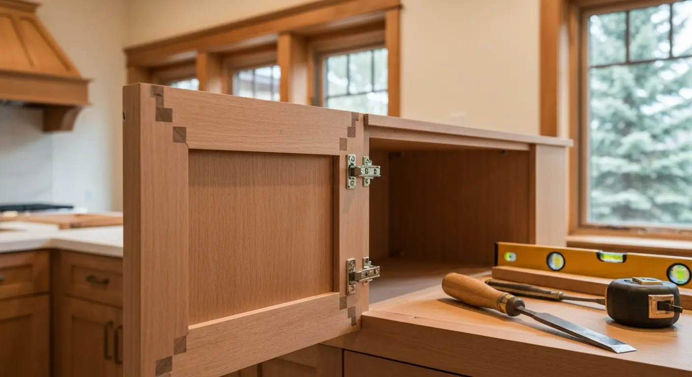 Custom kitchen cabinet installation