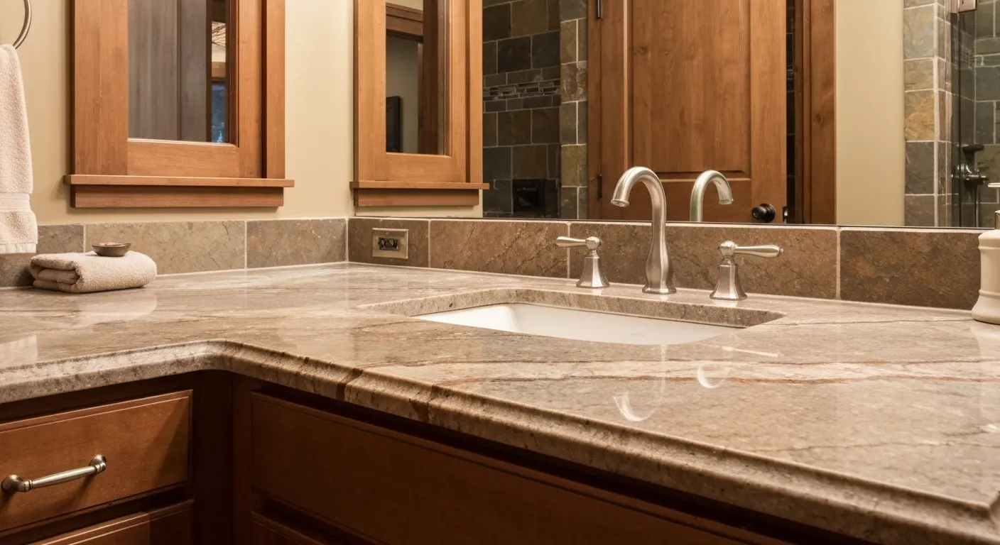 Luxury bathroom vanity installation