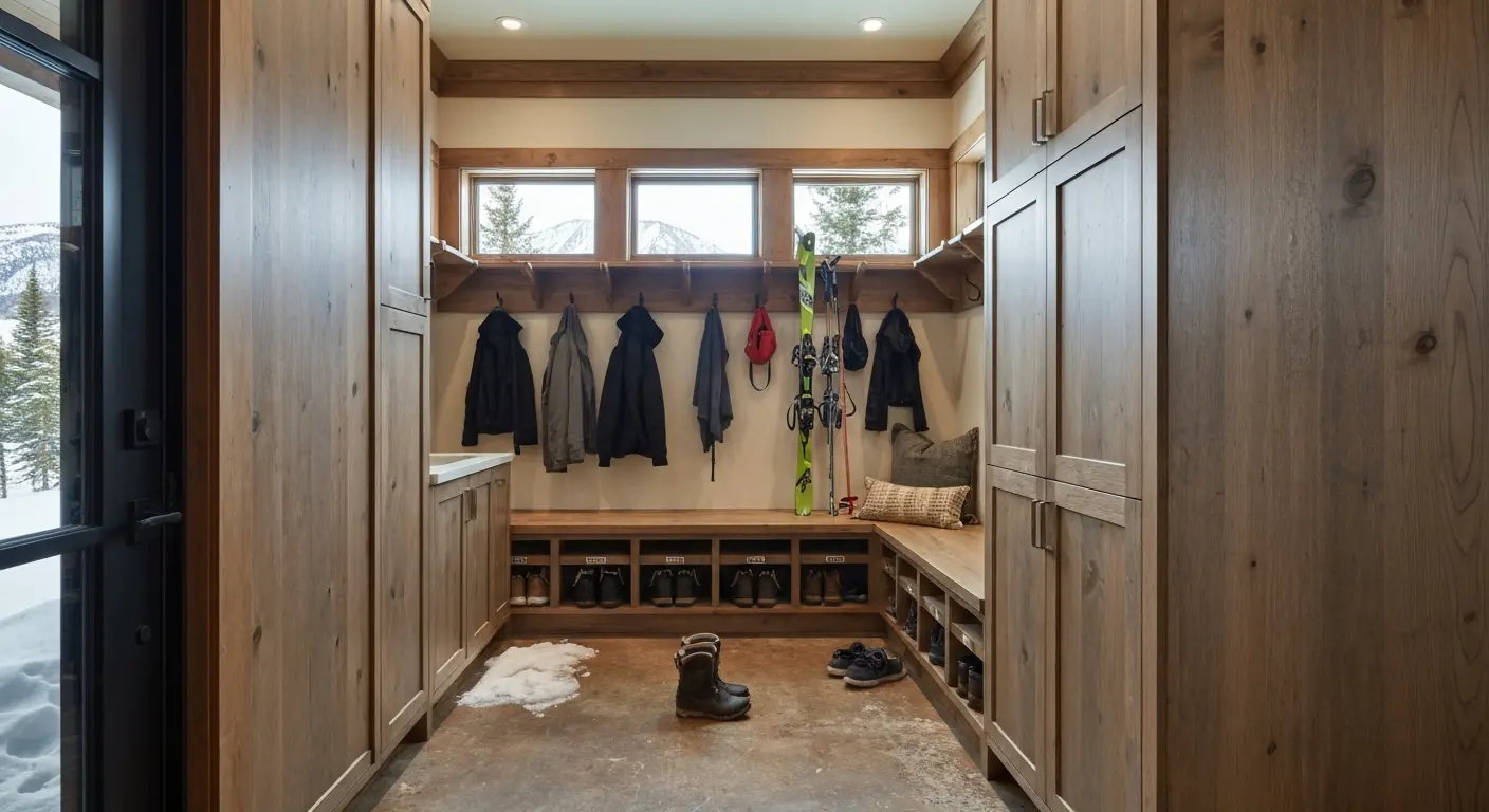Mountain home mudroom