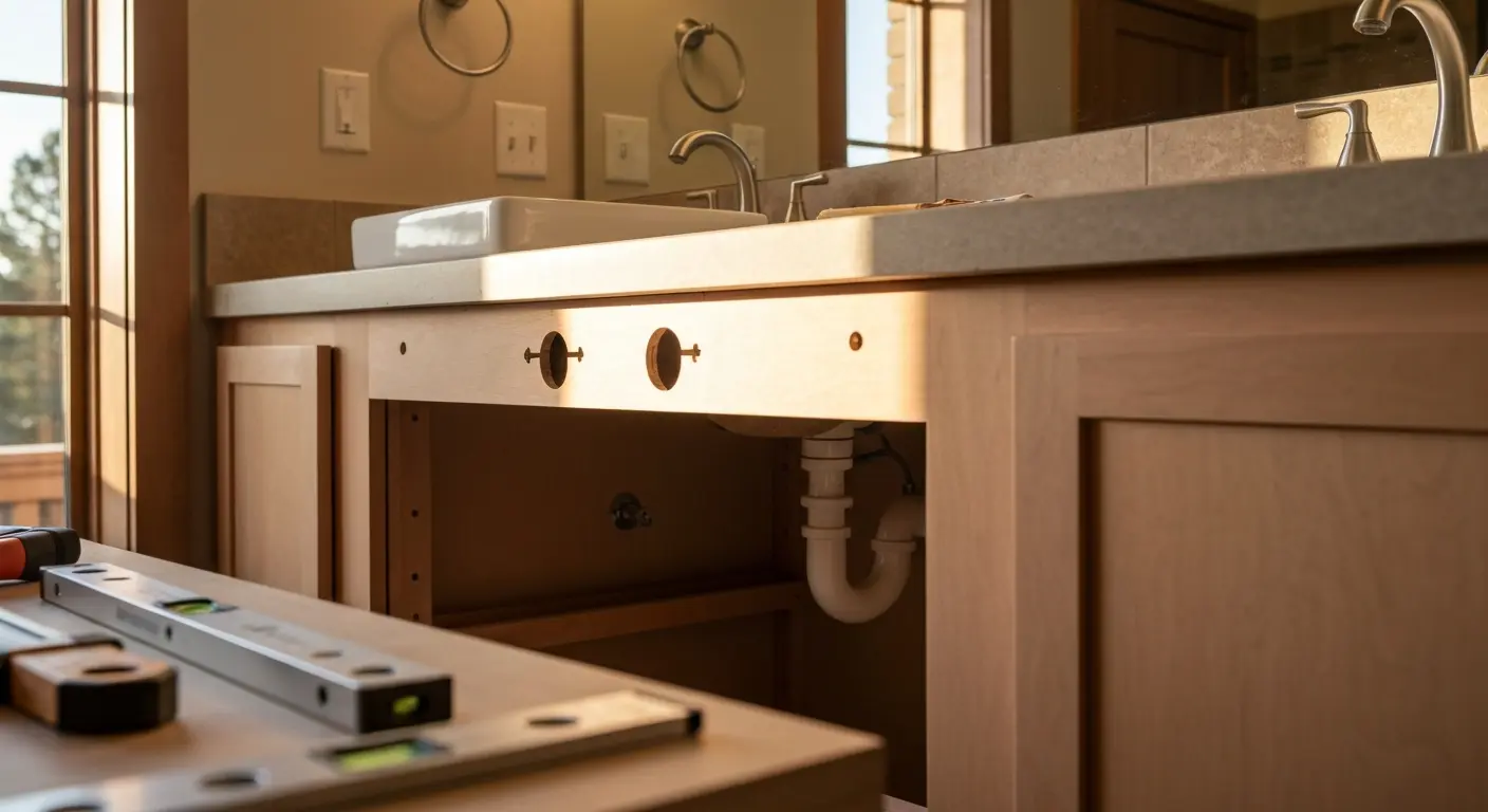 Custom bathroom vanity cabinetry