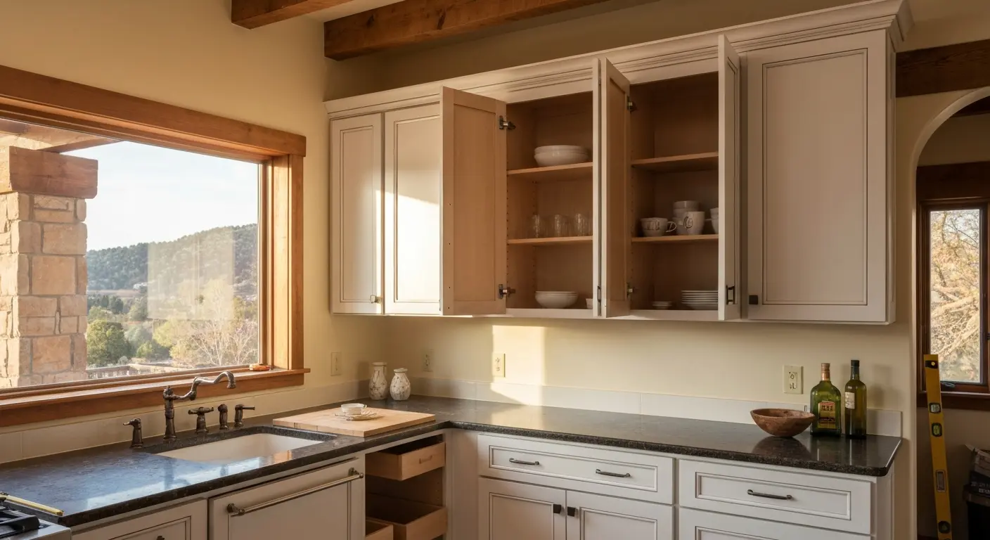 Custom kitchen cabinet installation