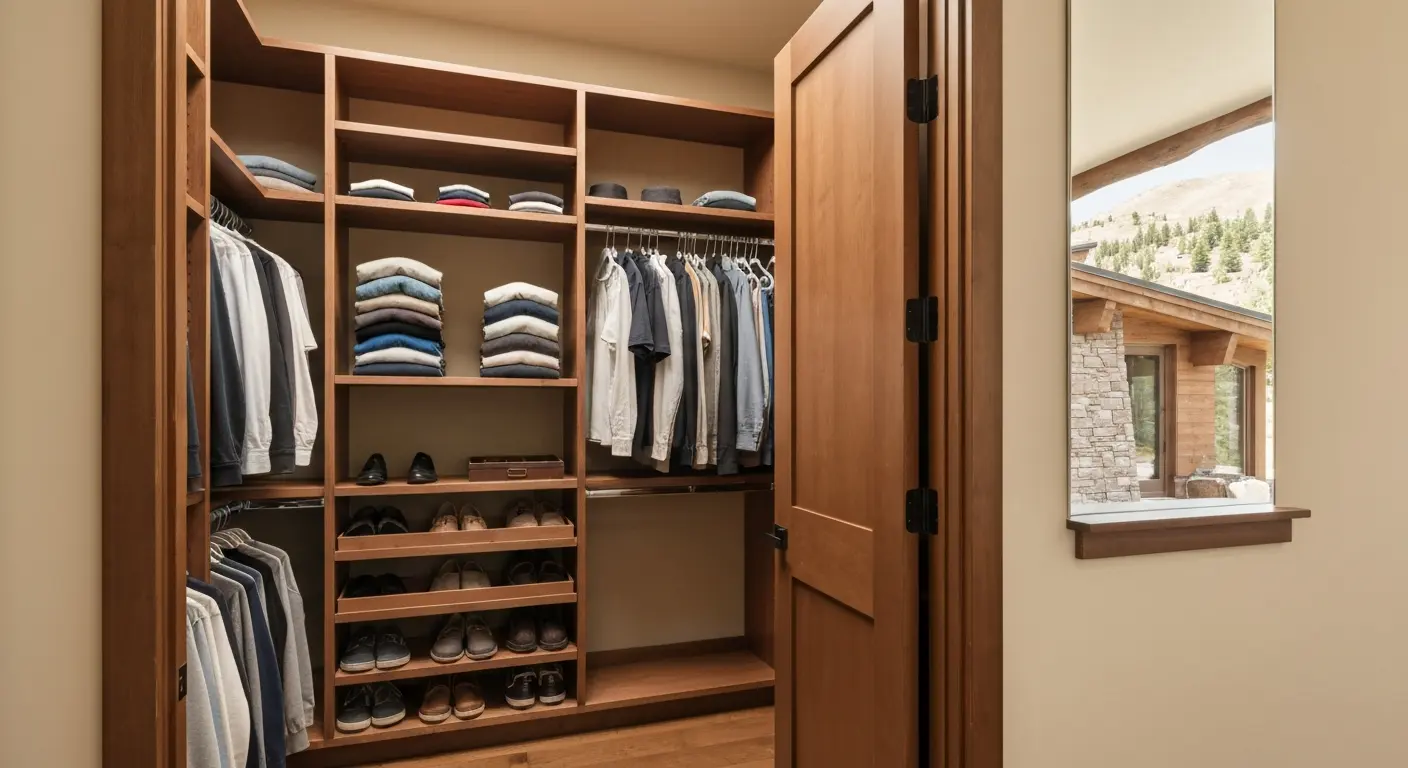 Built-in closet storage