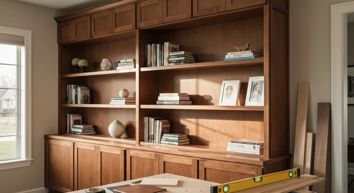 Custom built-in shelving