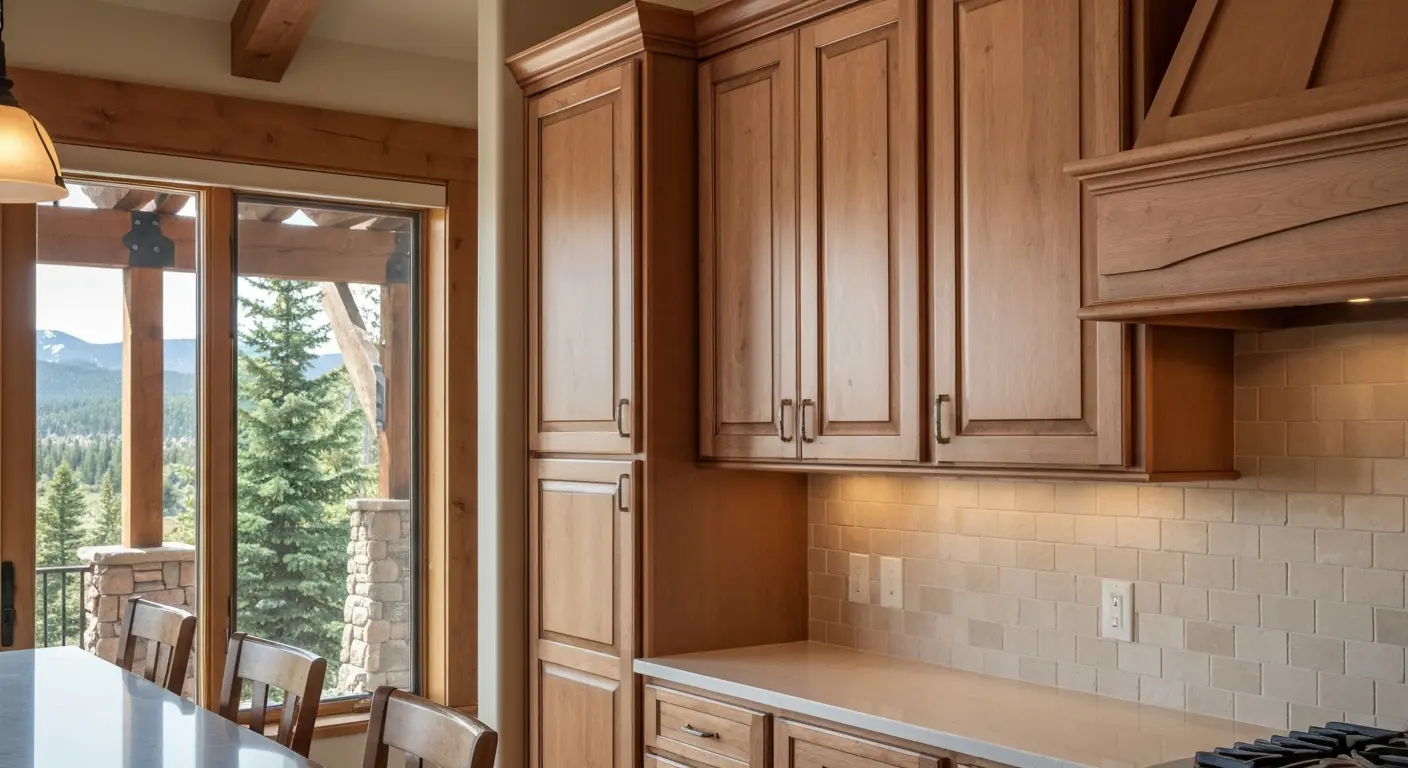 Custom kitchen cabinets in mountain home