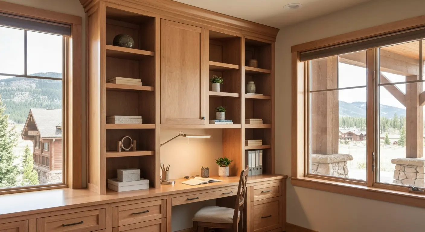Built-in home office cabinetry