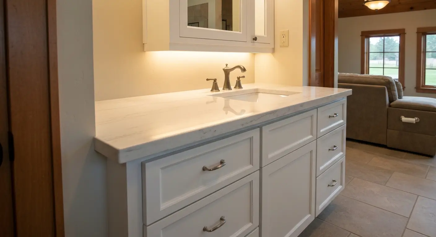 Custom bathroom vanity cabinet