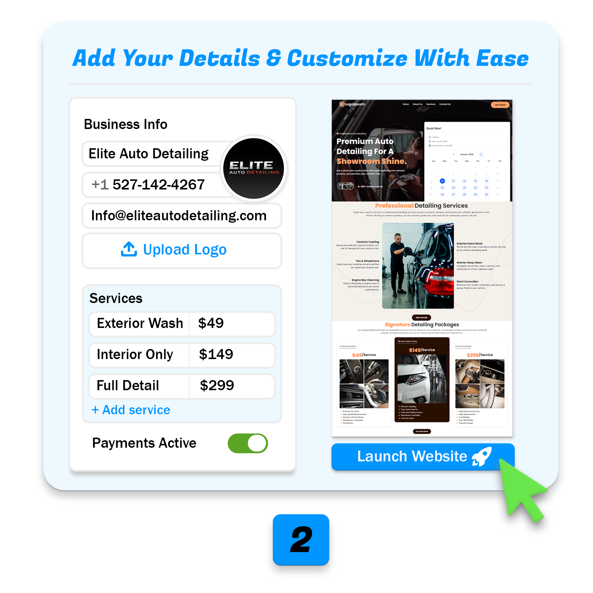 Customize Your Details