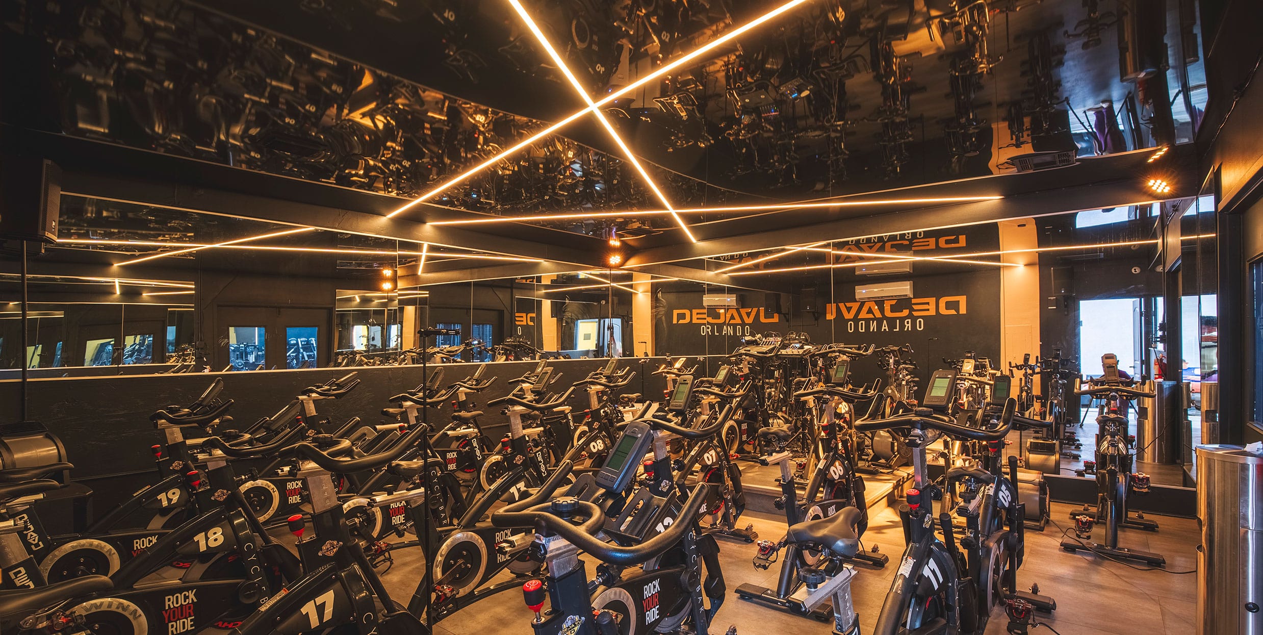 Cycling studio at Deja Vu Gym