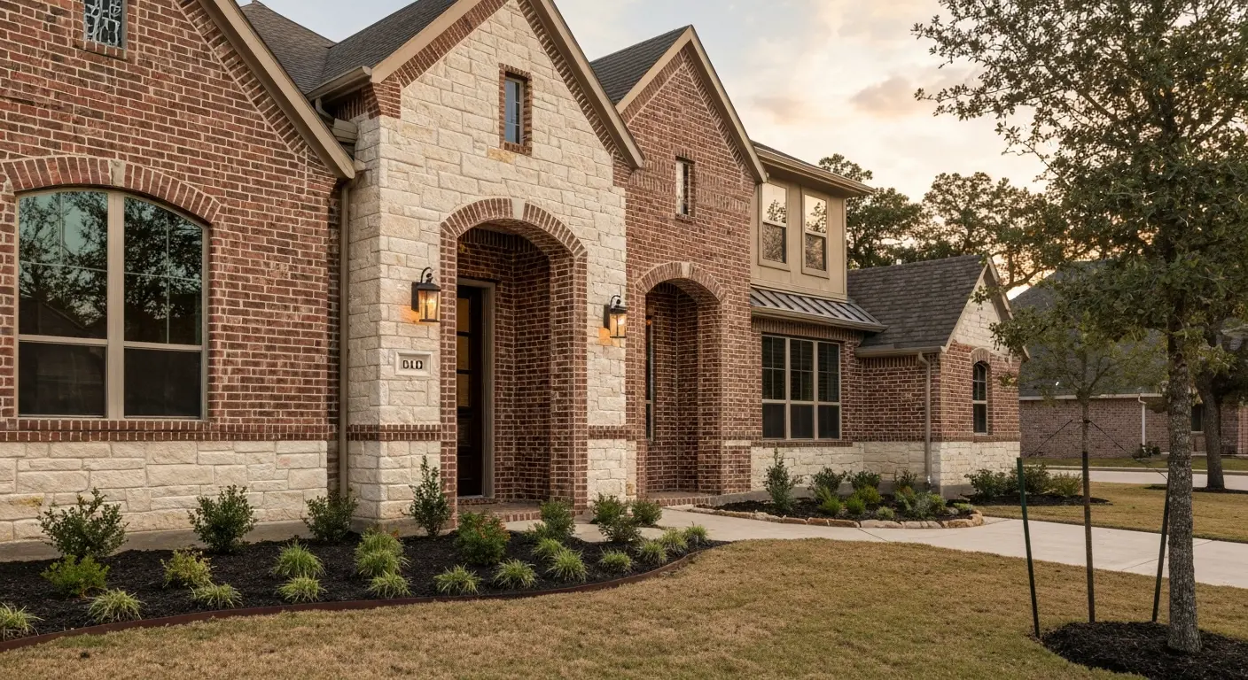 Custom home exterior in Celina neighborhood