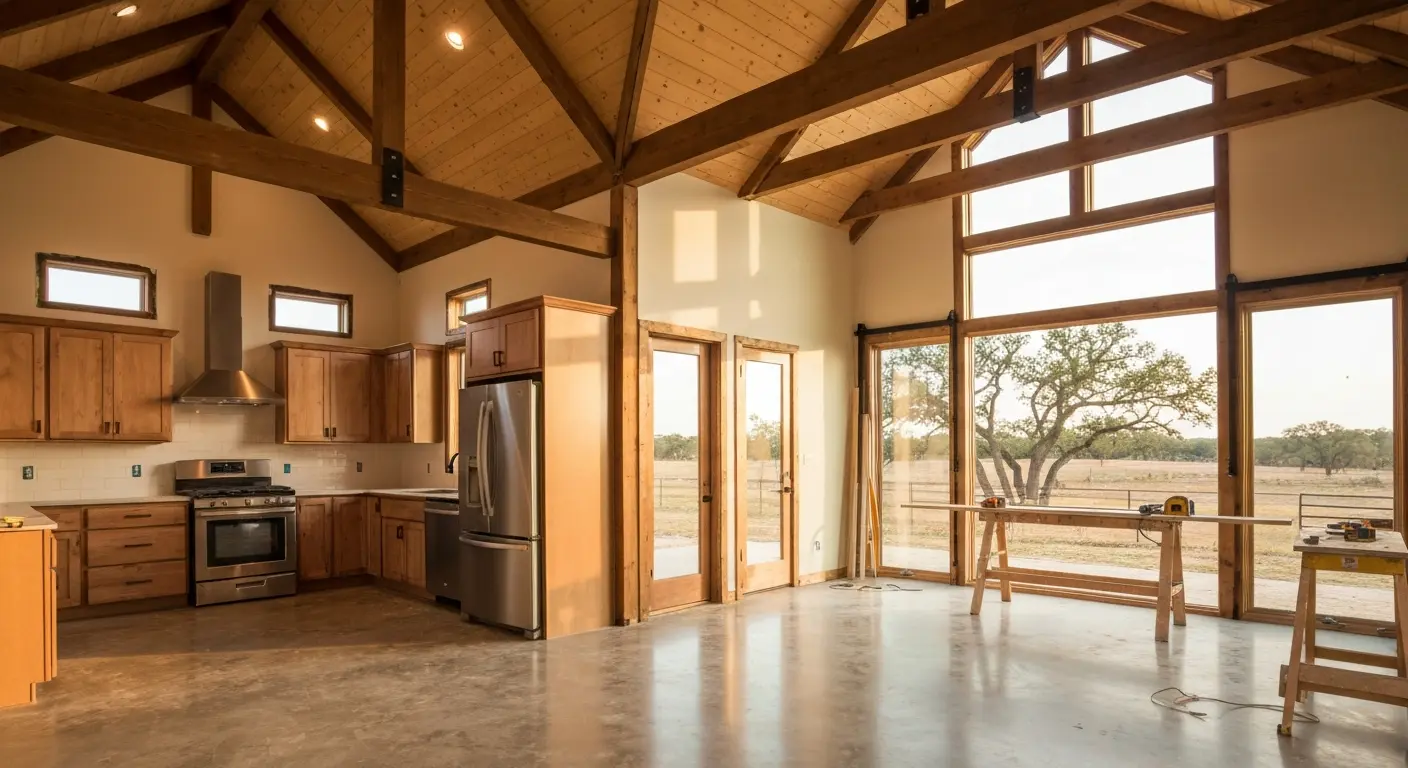 Barndominium construction in Prosper