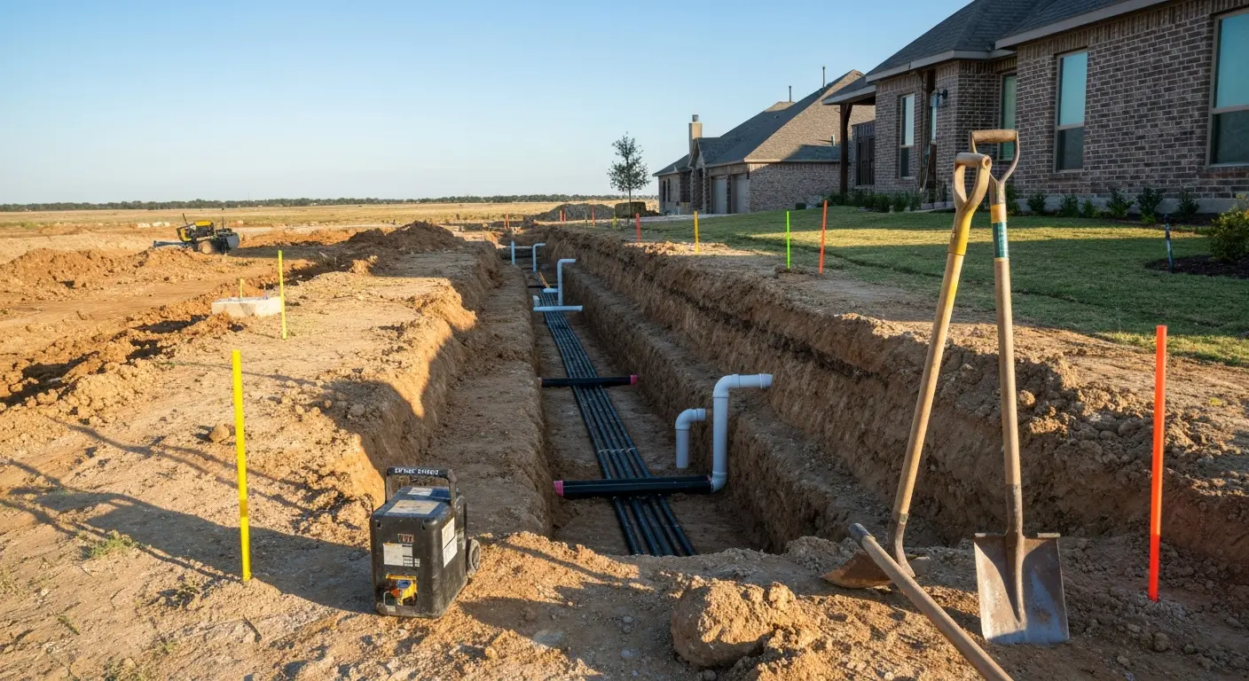 Utility trenching in Prosper
