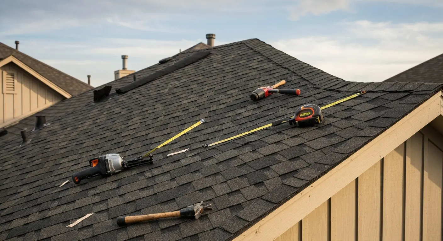 Storm damage roof repair in Prosper