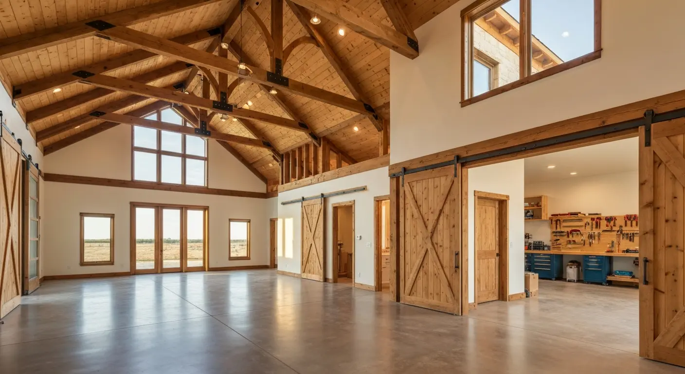 Barndominium construction in rural Whitesboro area