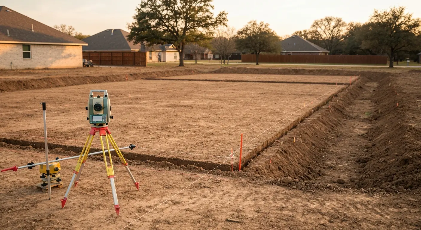 Residential building pad preparation