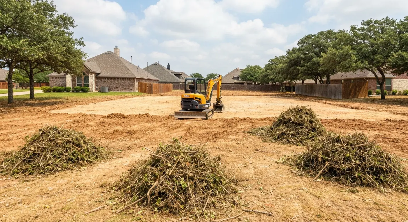 Site clearing in Prosper