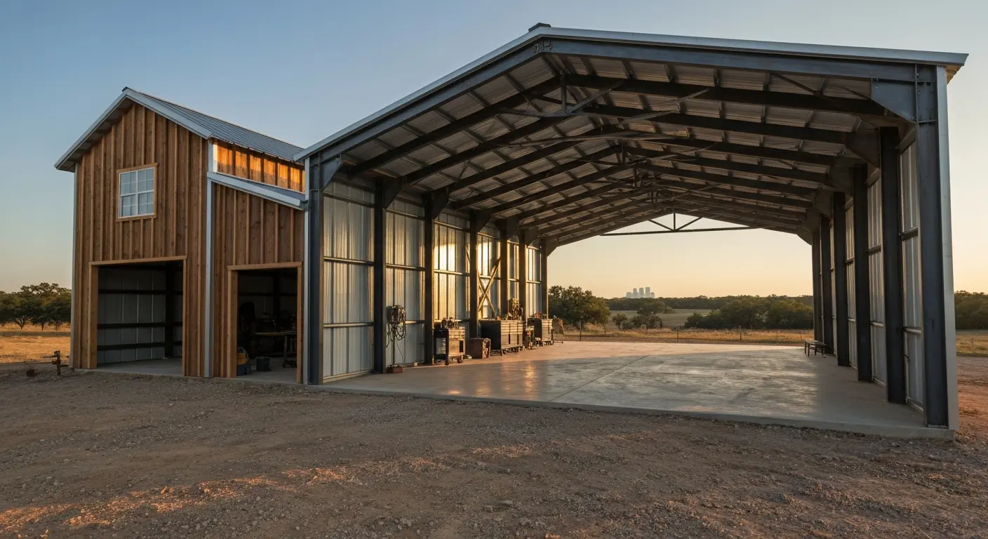 Barndominium on acreage near Prosper