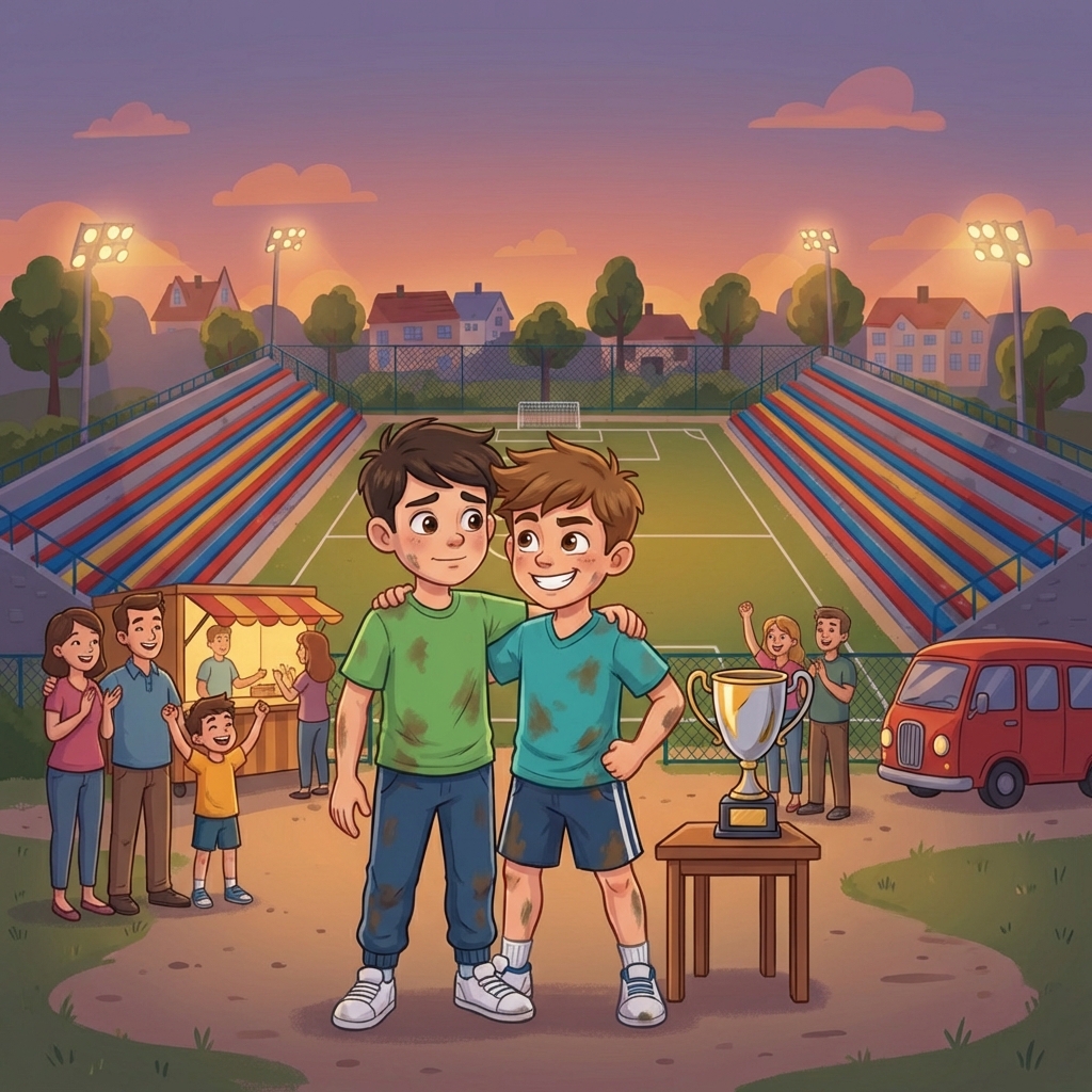 Szene aus der Geschichte mit Max und Linus