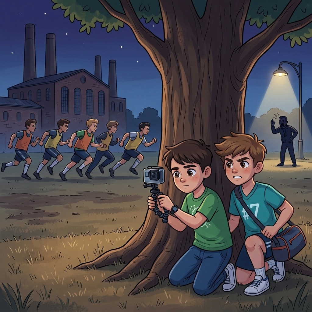 Szene aus der Geschichte mit Max und Linus