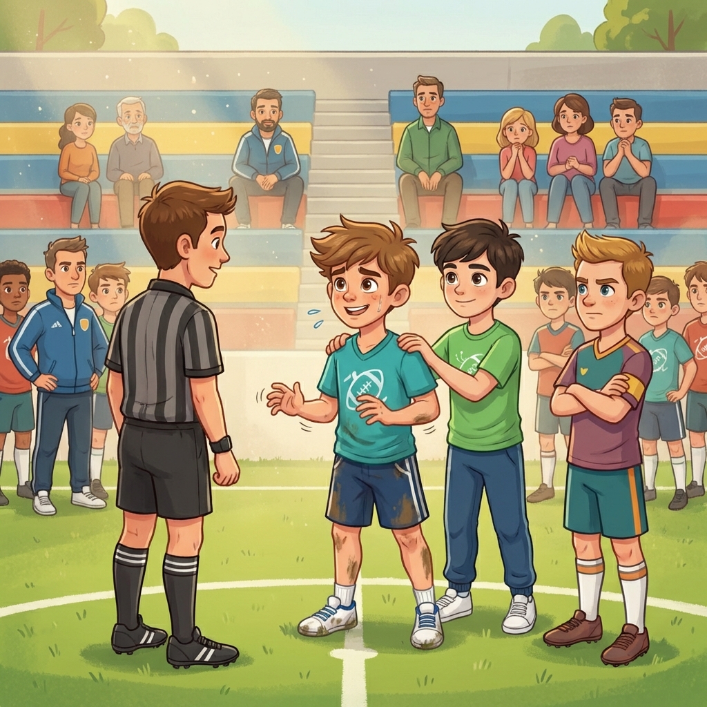 Szene aus der Geschichte mit Max und Linus