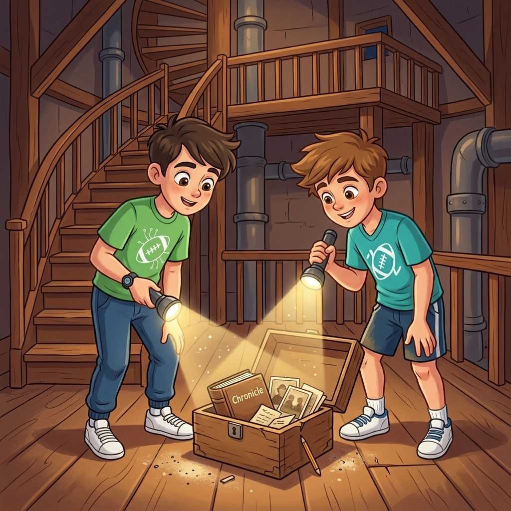 Szene aus der Geschichte mit Max und Linus