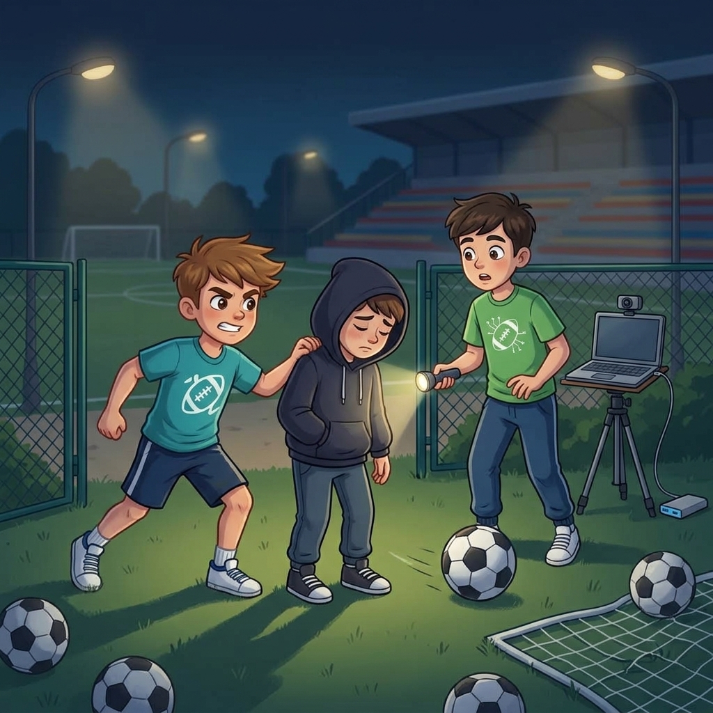 Szene aus der Geschichte mit Max und Linus