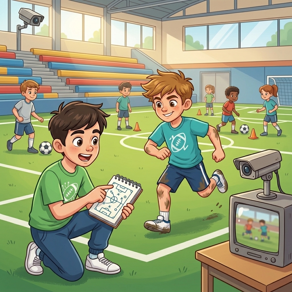 Szene aus der Geschichte mit Max und Linus