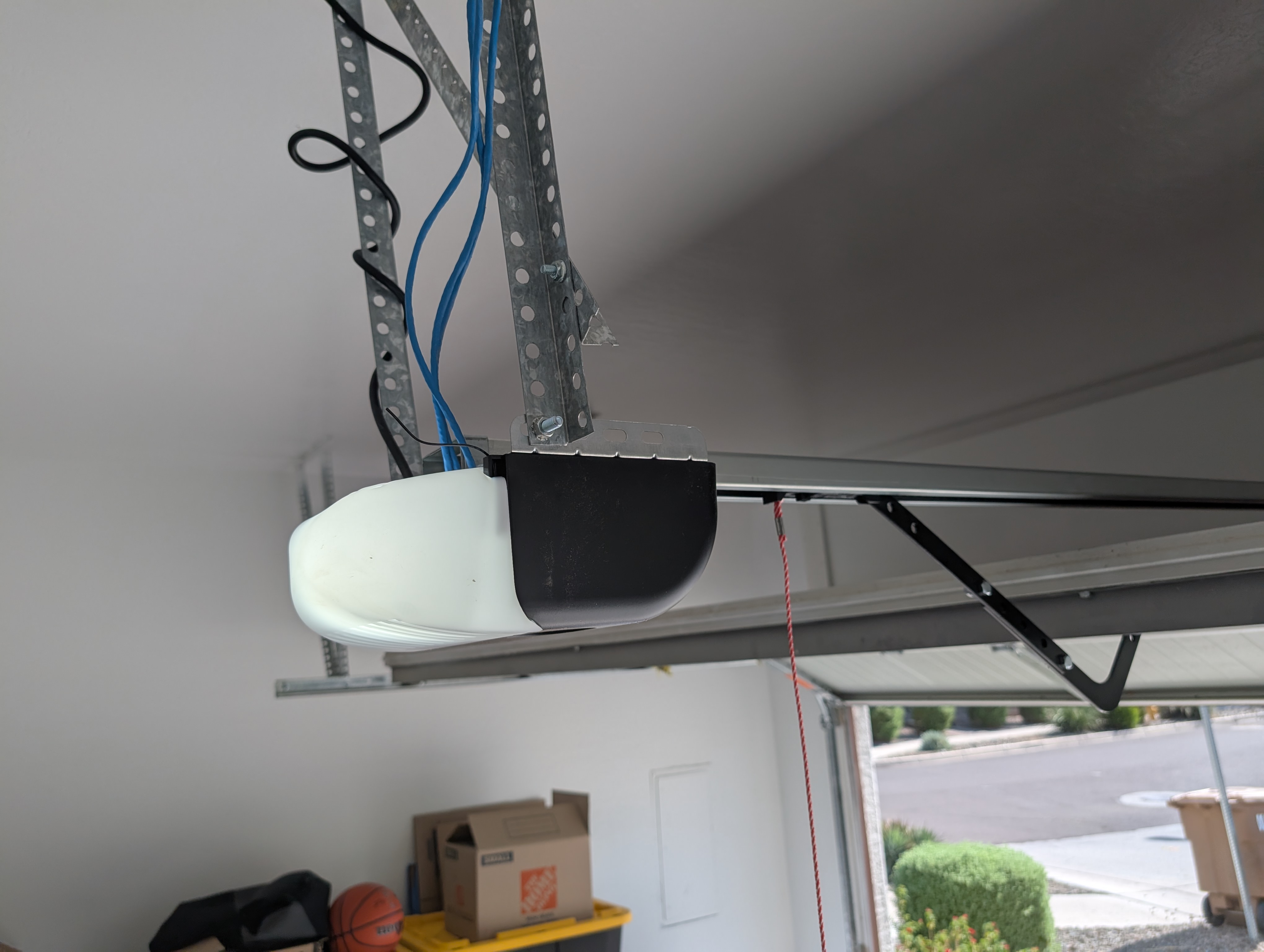 Hinged Overhead Door track repair project