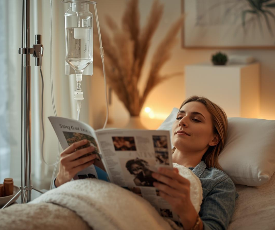 NAD+ IV Drip therapy session at Oahu Med Spa