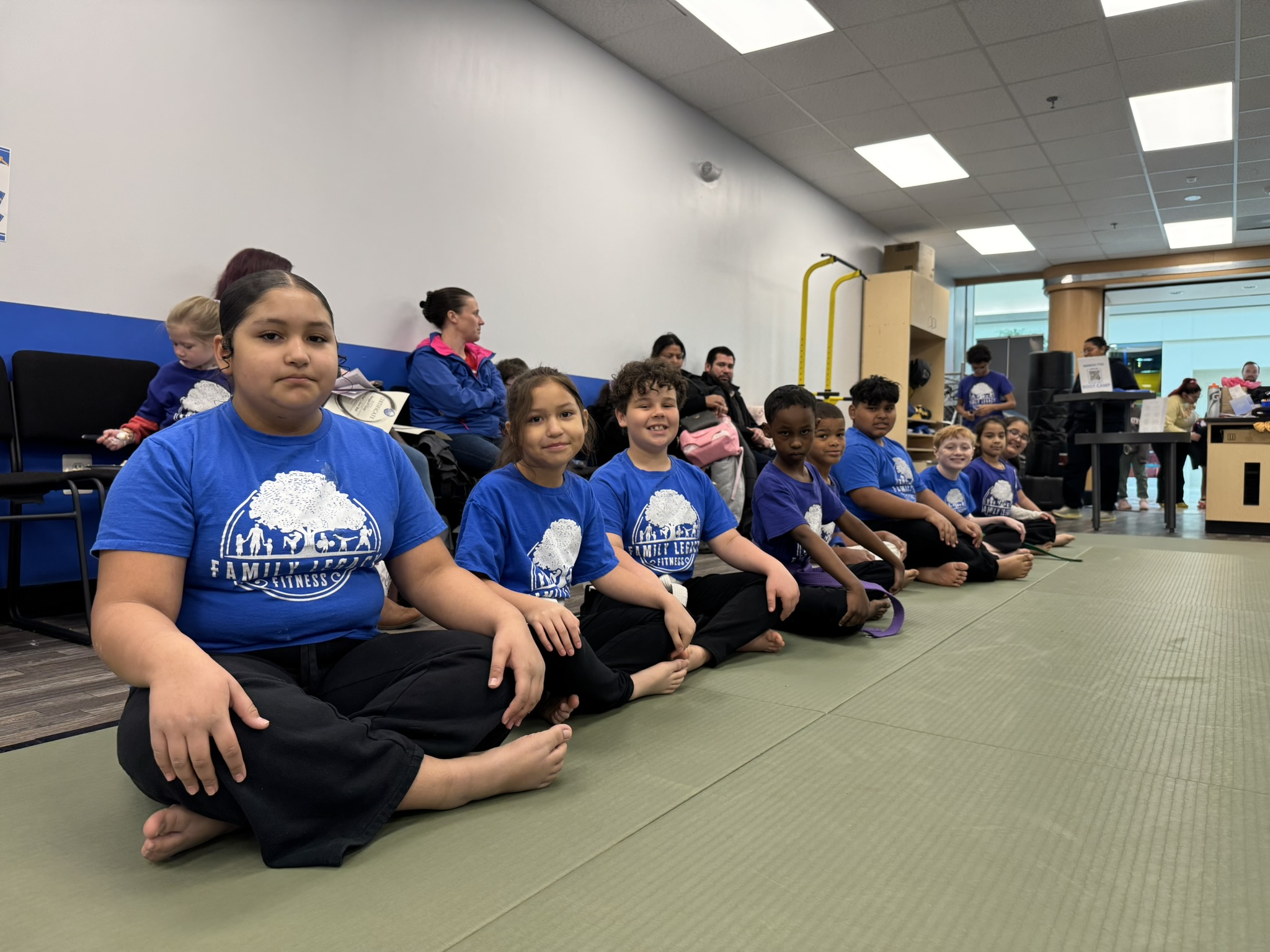 Child building confidence through martial arts training