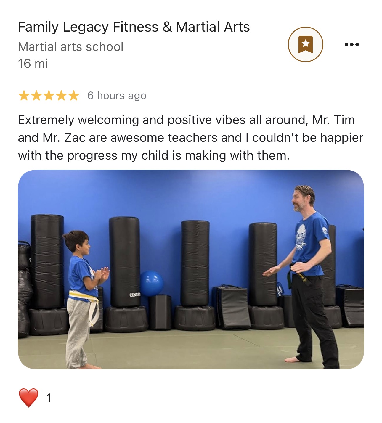 Review of Family Legacy Fitness & Martial Arts in Manassas Va