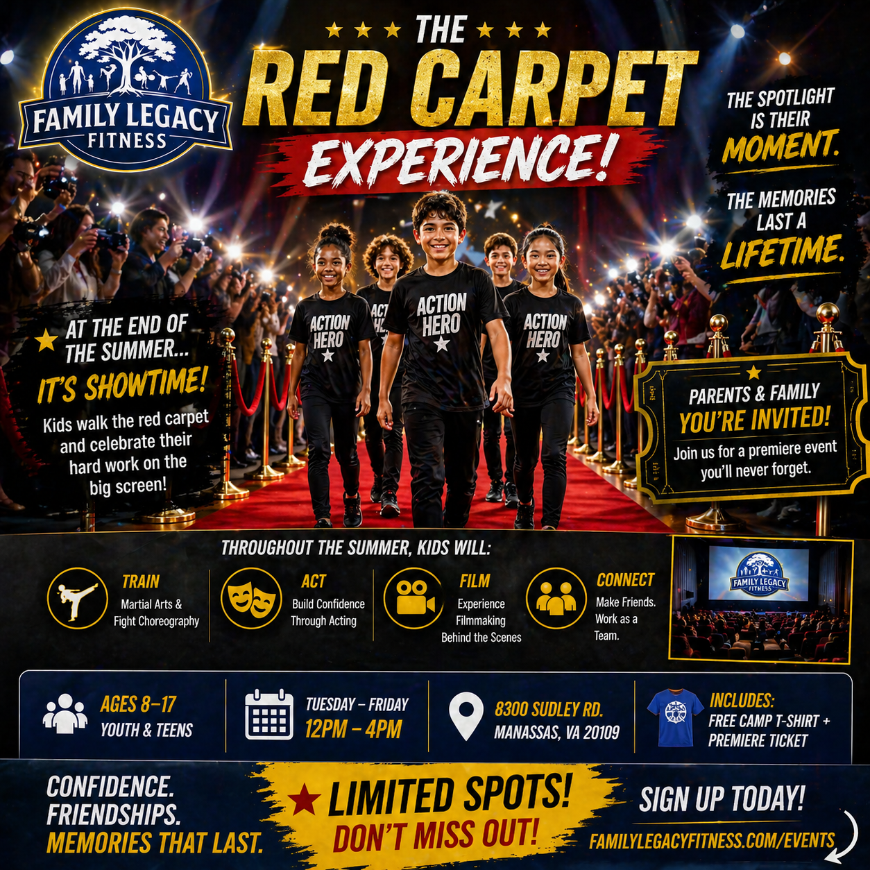 Red Carpet Premiere for Summer Camp in Manassas Va 