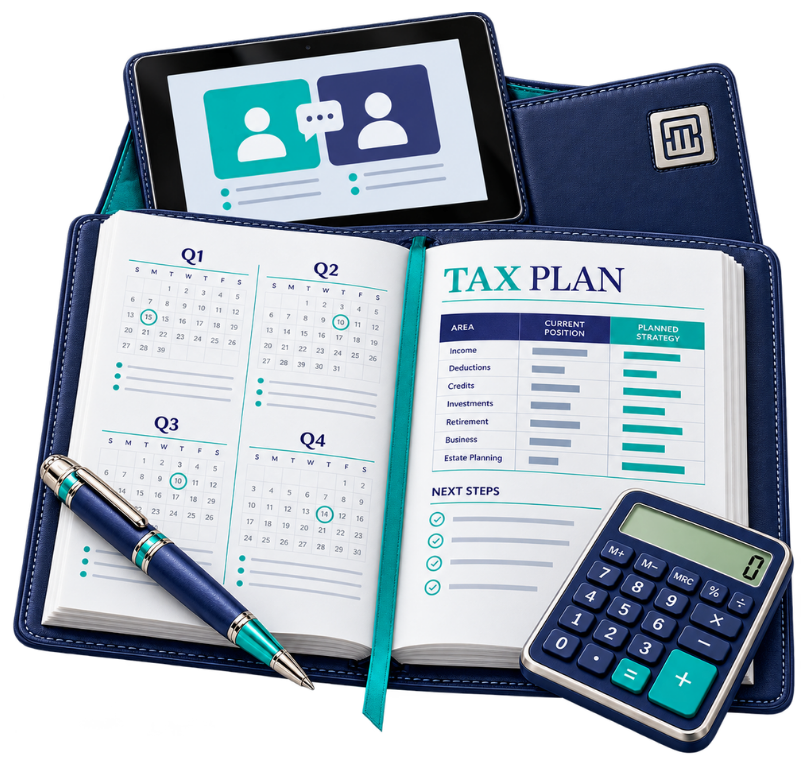 Year-round tax planning calendar and financial plan