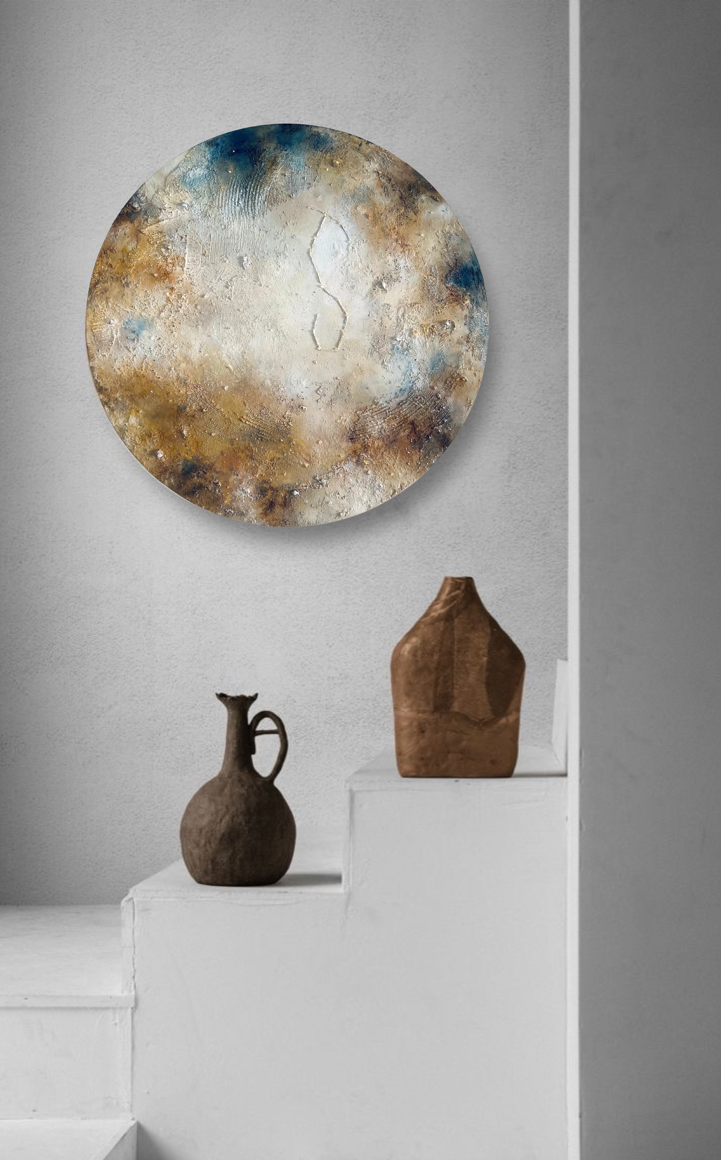 Luna en detalle · textura, arena de cuarzo y cristales