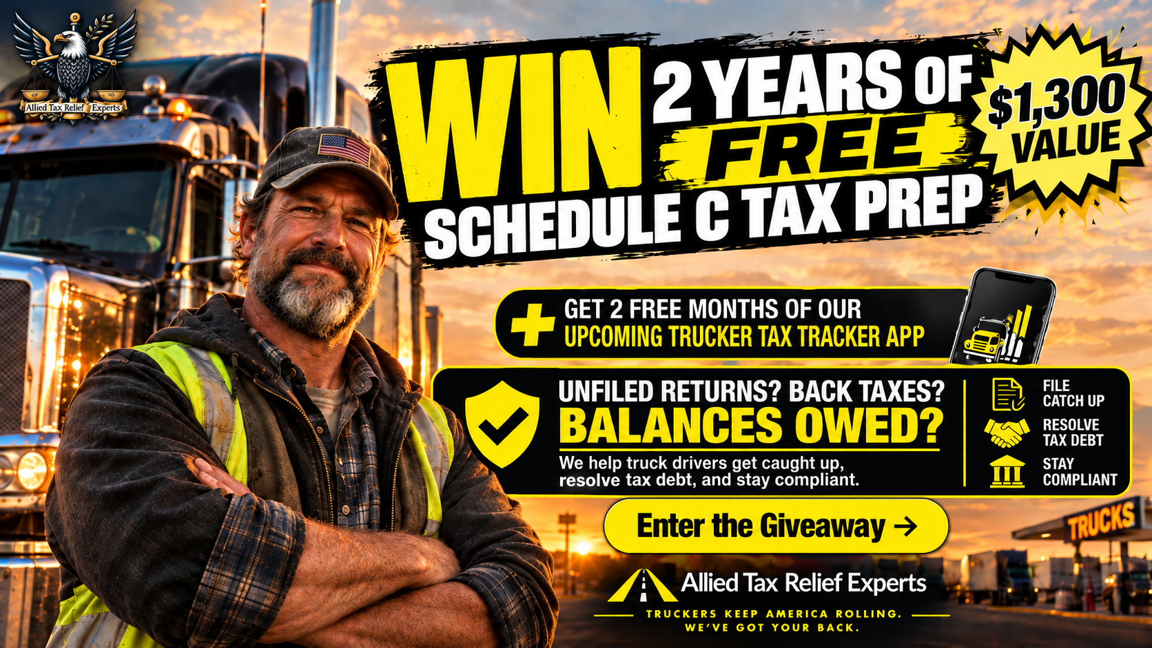 Allied Truckers Giveaway - Win Two Years of Free Schedule C Tax Preparation