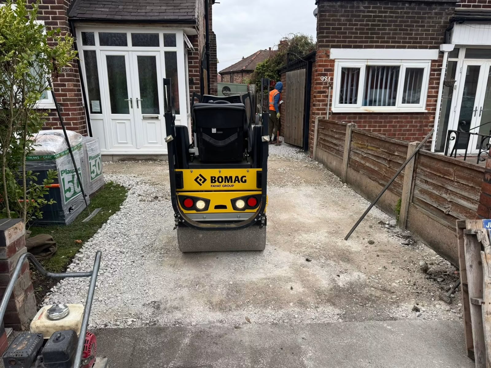 T & T Driveways & Patio Specialists installing a new driveway in Manchester