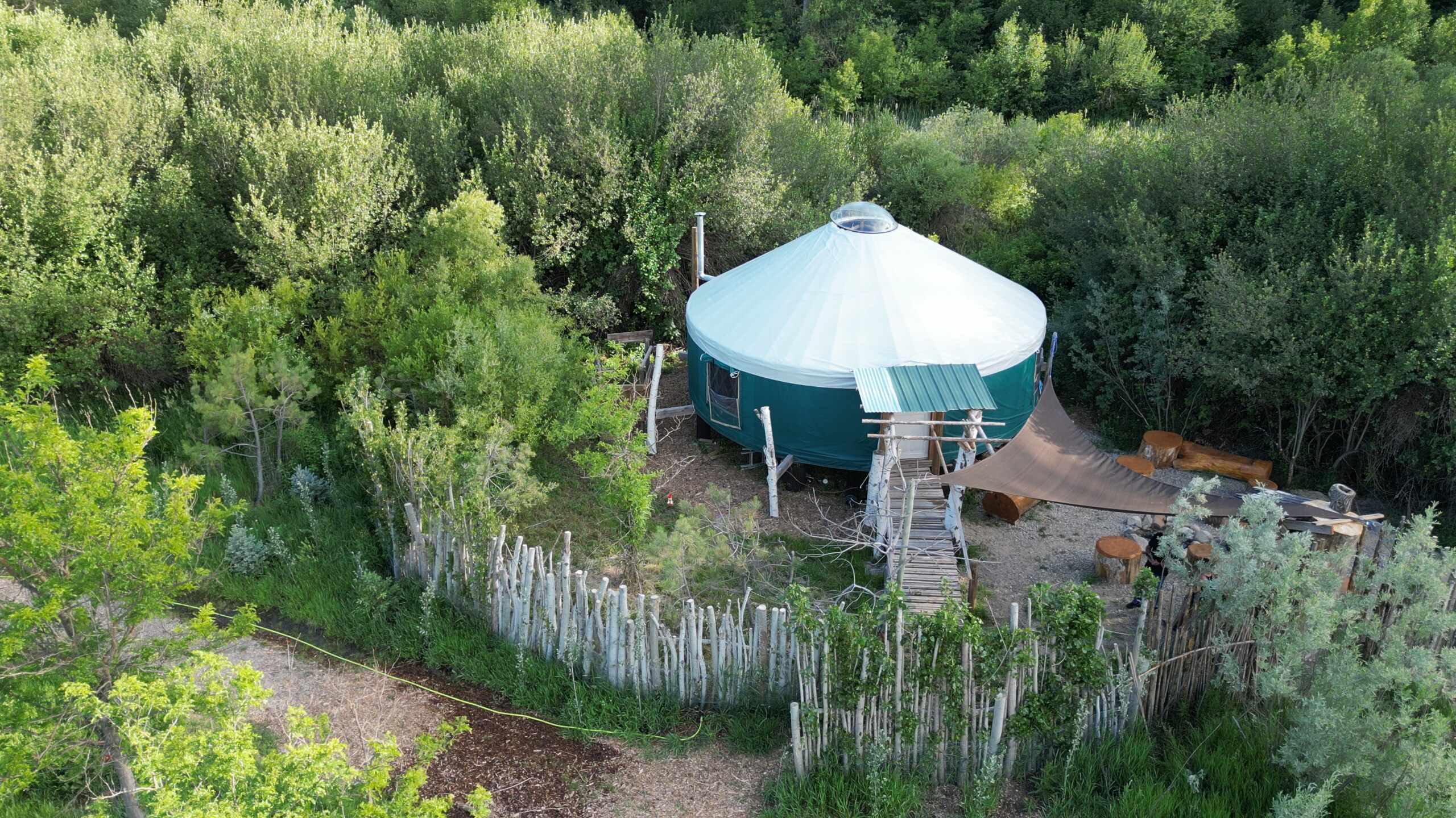 The riverfront yurt at Teepees by the River
