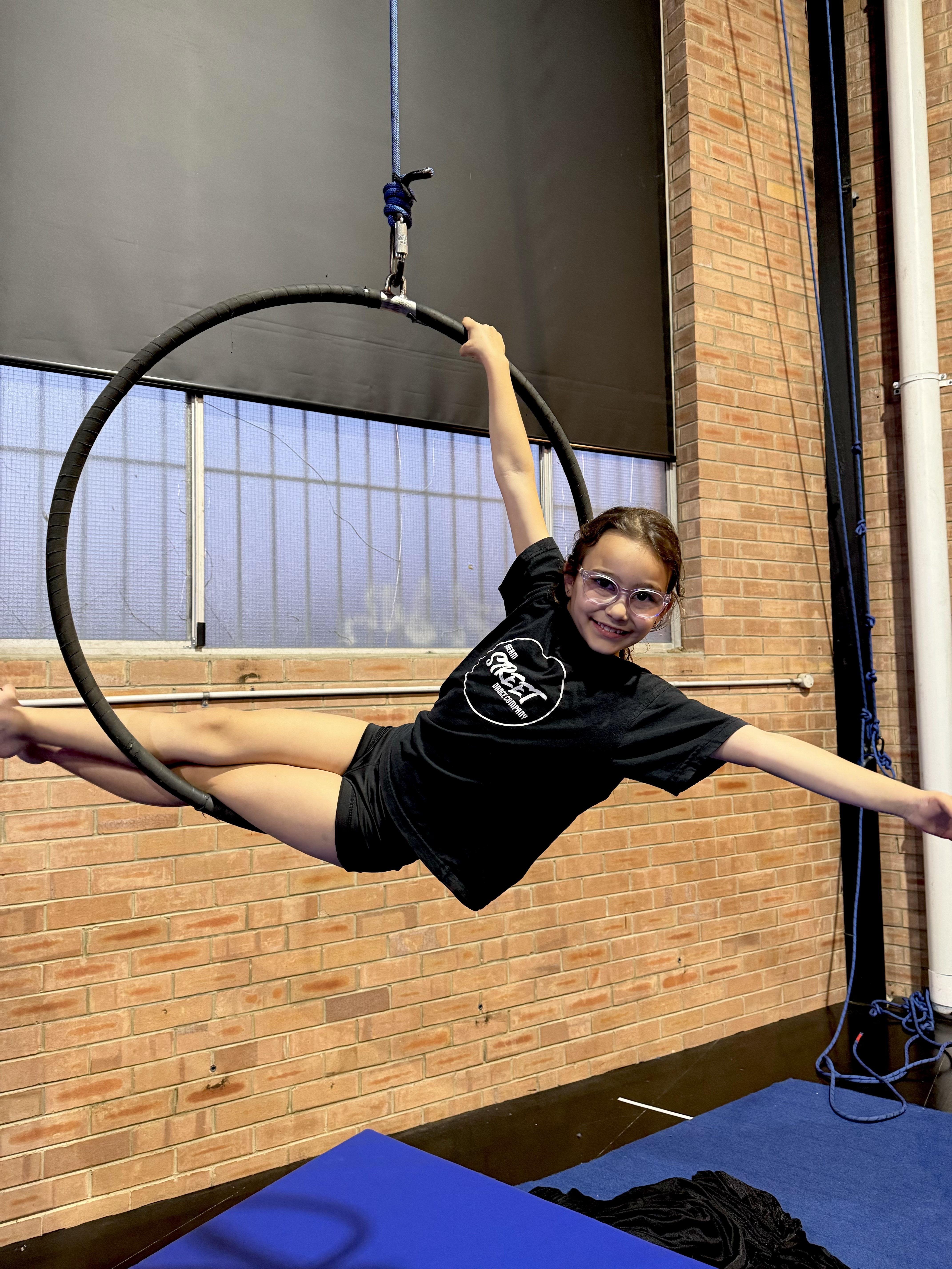 Silks and lyra training in the Dream St Dance studio