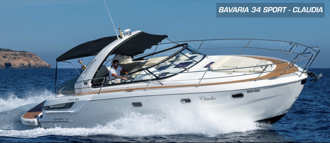 Bavaria 34 Sport bei voller Fahrt vor Mallorca