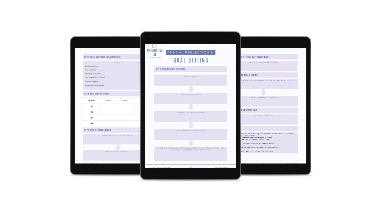 Free 2026 Goal Setting Worksheet | Reflect & Plan Intentionally
