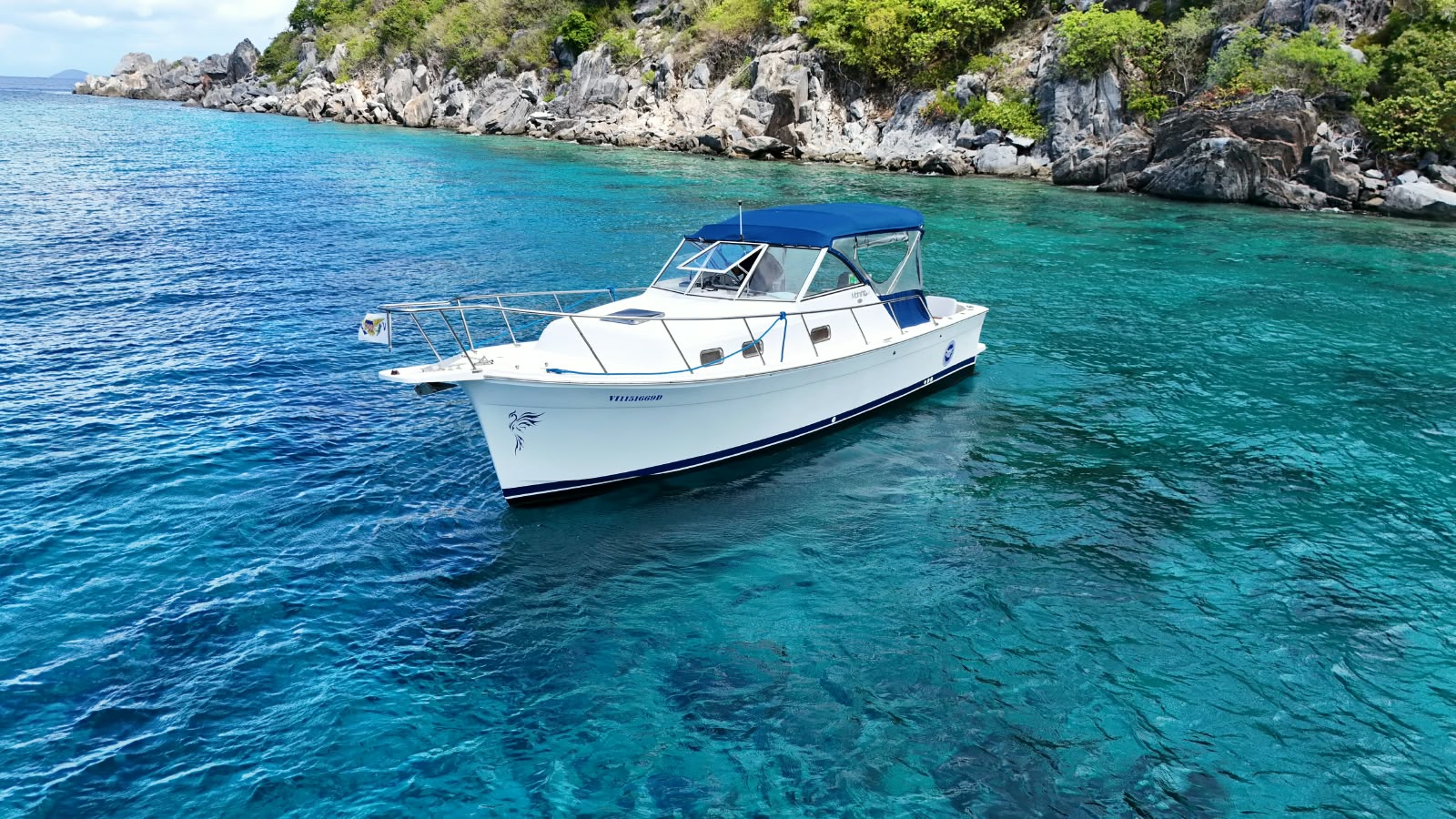 Half day private boat charter around St John and St Thomas