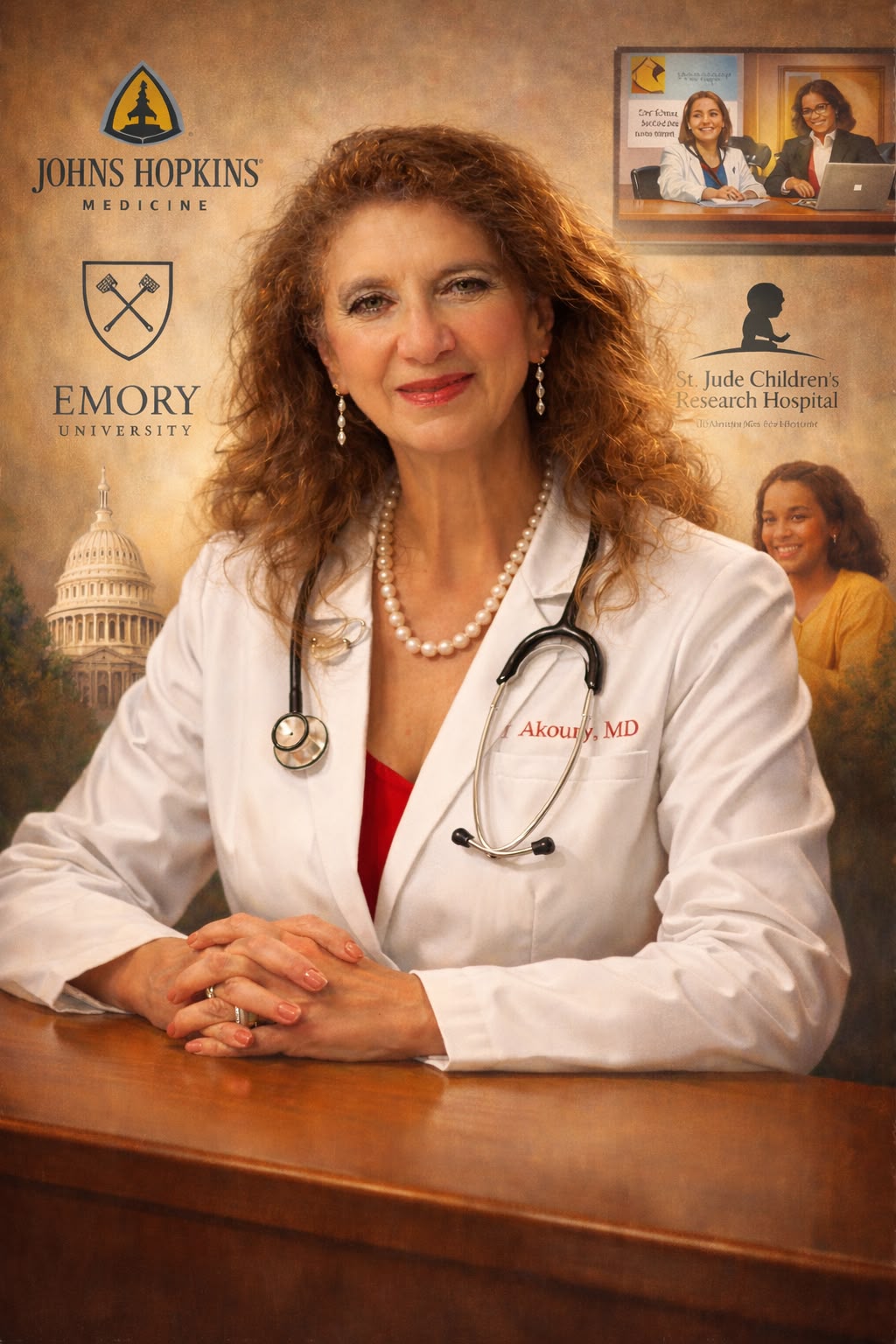 Dr. Dalal Akoury, pediatric hematology and oncology-trained physician affiliated with Johns Hopkins Medicine, Emory University, and St. Jude Children's Research Hospital, pioneering integrative and holistic approaches to complex illness.